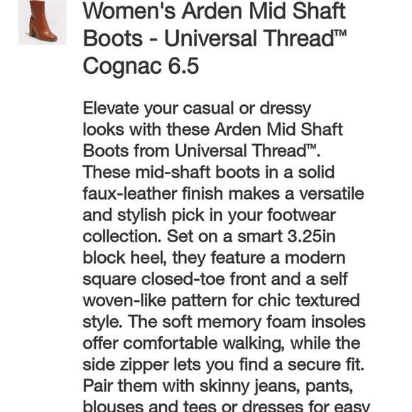 Universal Thread Woman's Arden Mid Shaft Boots - Picture 6 of 16
